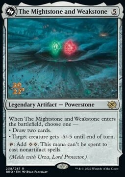 The Mightstone and Weakstone // Urza, Planeswalker Card Front