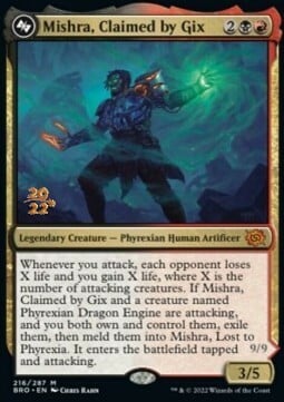 Mishra, Claimed by Gix // Mishra, Lost to Phyrexia Card Front