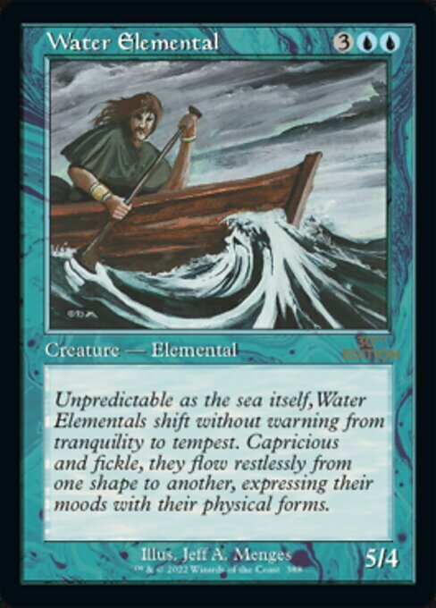 Water Elemental Card Front