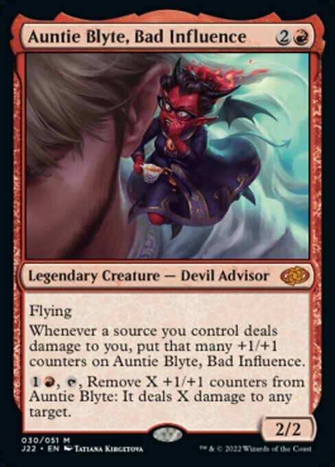 Auntie Blyte, Bad Influence Card Front