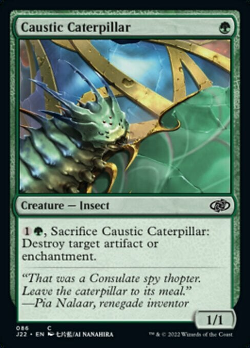 Caustic Caterpillar Card Front
