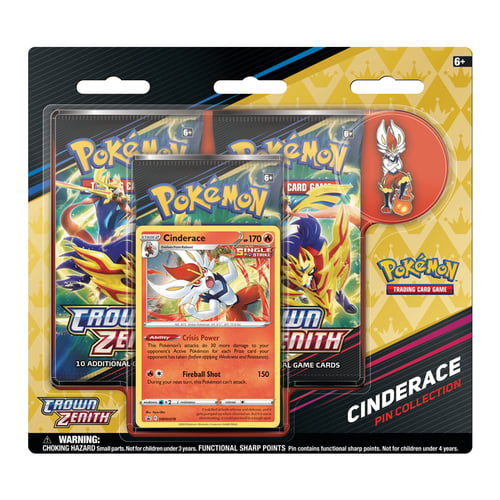 Crown Zenith Pin Collection | Cinderace 3-Pack Blister