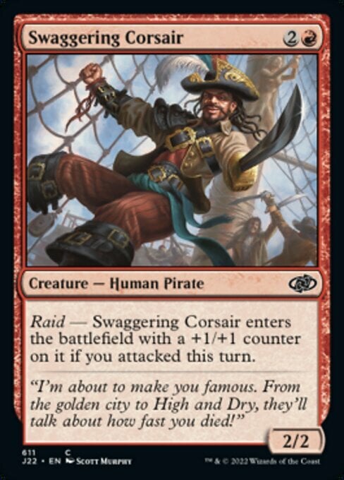 Swaggering Corsair Card Front