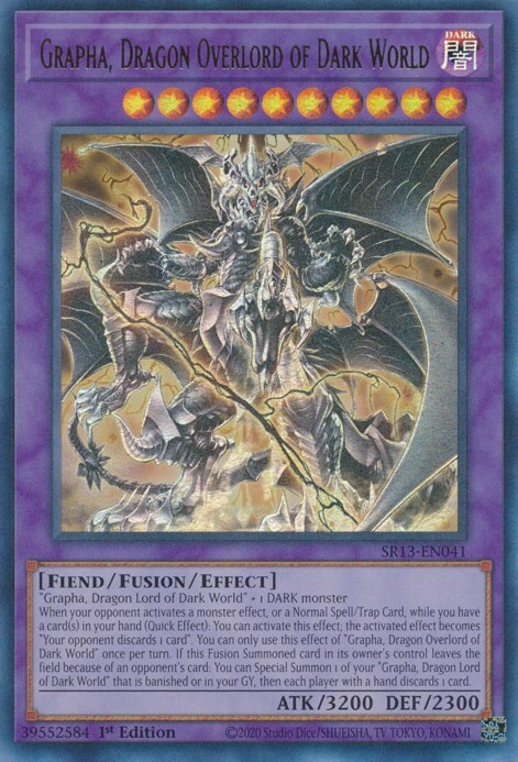 Grapha, Dragon Overlord of Dark World Card Front