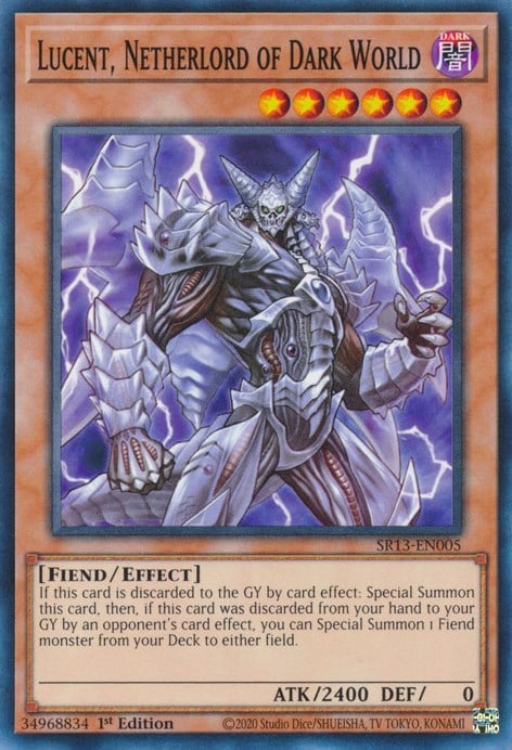 dark world cards yugioh : SDGU-EN001 1st Ed Grapha, Dragon Lord of Ultra Rare Card Lucent, Netherlord of Dark World