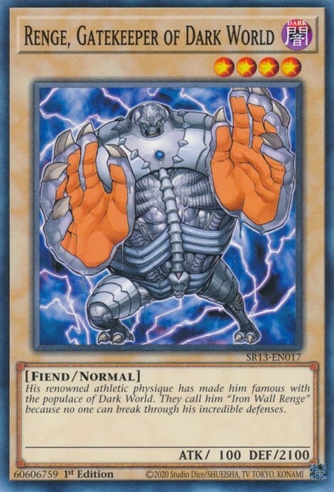 Renge, Gatekeeper of Dark World Card Front