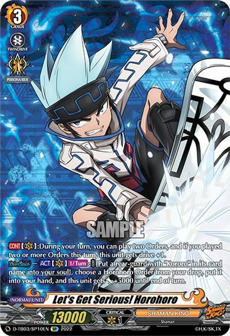 Let's Get Serious! Horohoro Card Front