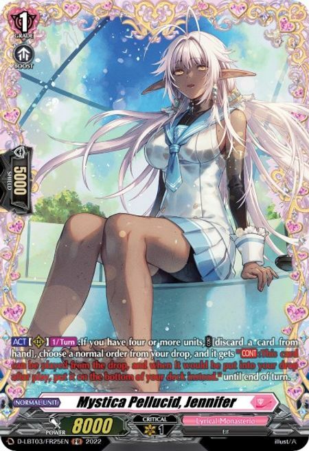 Mystica Pellucid, Jennifer Card Front