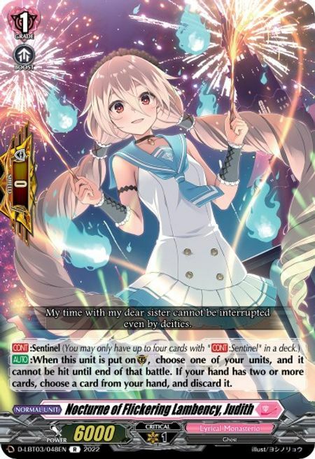Nocturne of Flickering Lambency, Judith [D Format] Card Front