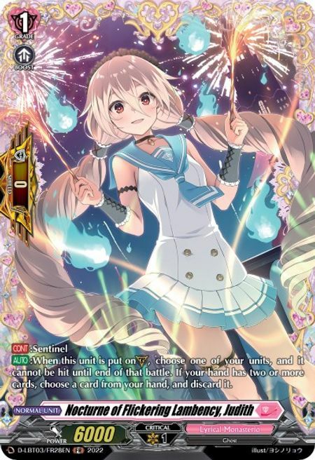 Nocturne of Flickering Lambency, Judith Card Front