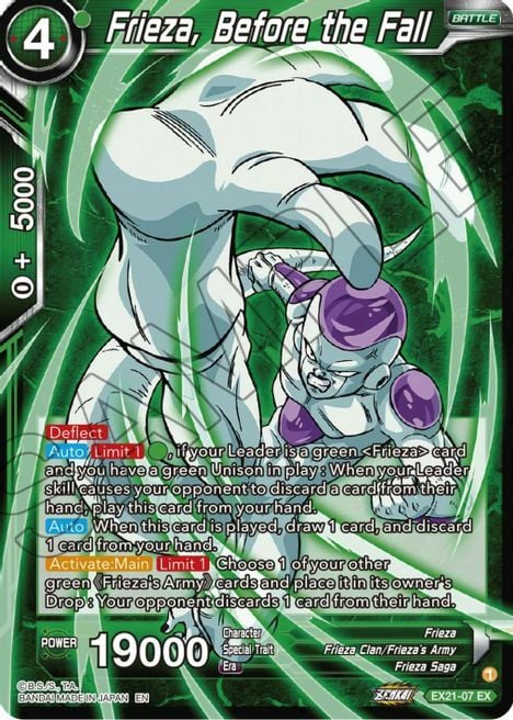 Frieza, Before the Fall Card Front