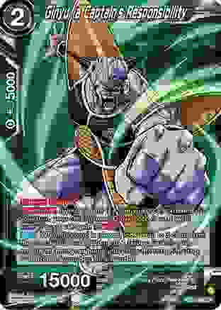 Ginyu, a Captain's Responsibility Card Front