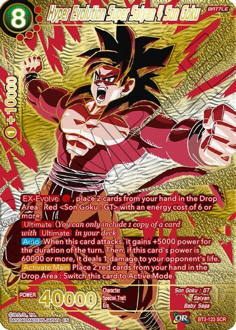 Hyper Evolution Super Saiyan 4 Son Goku Card Front