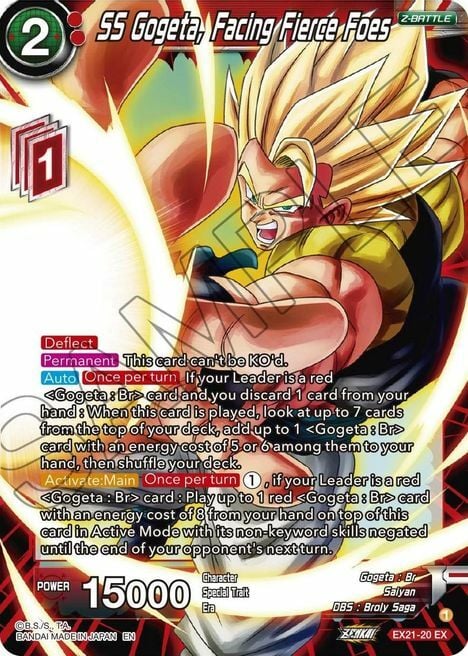 SS Gogeta, Facing Fierce Foes Card Front