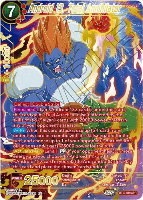 Android 13, Total Annihilator Frente