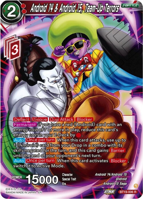 Android 14 & Android 15, Team-Up Terrors Frente