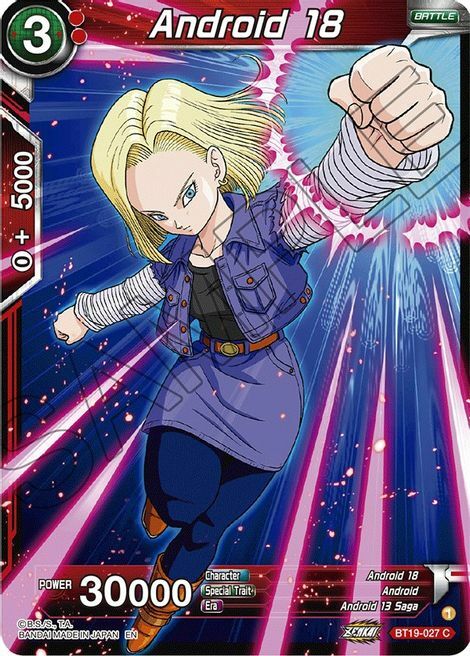 Android 18 Card Front