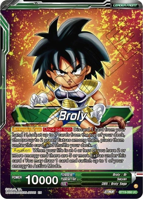 Broly // Broly, the Ultimate Saiyan Card Front
