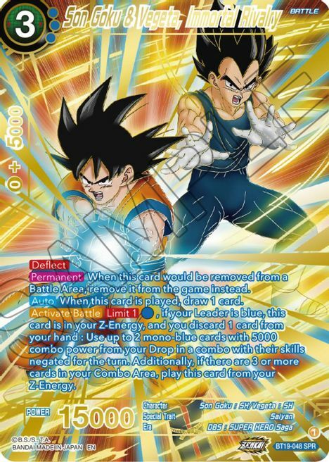 Son Goku & Vegeta, Immortal Rivalry Frente
