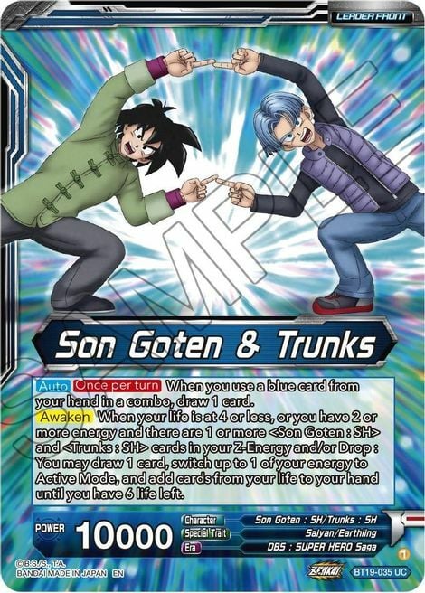 Son Goten & Trunks // Gotenks, Fusion Hiccup Card Front
