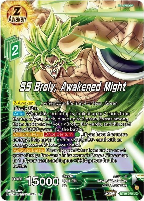 SS Broly, Awakened Might Card Front