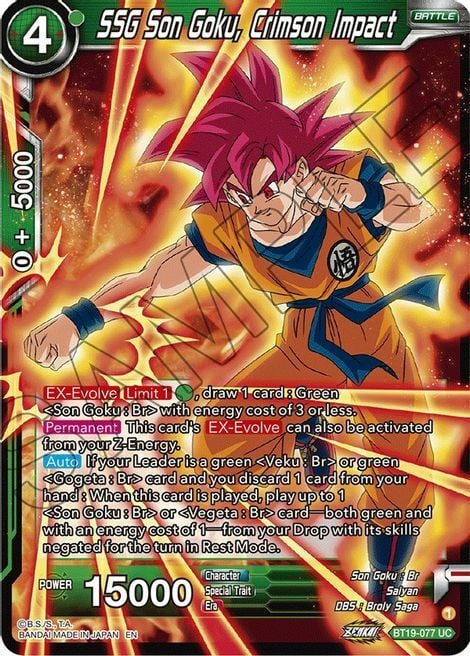 SSG Son Goku, Crimson Impact Card Front