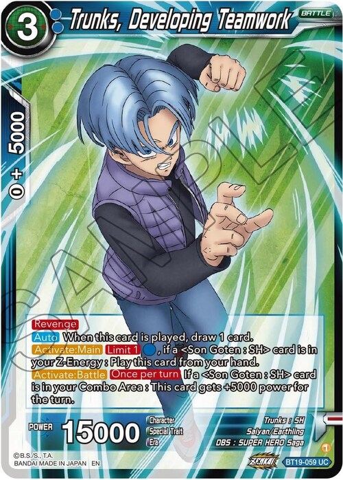 Trunks, Developing Teamwork Card Front