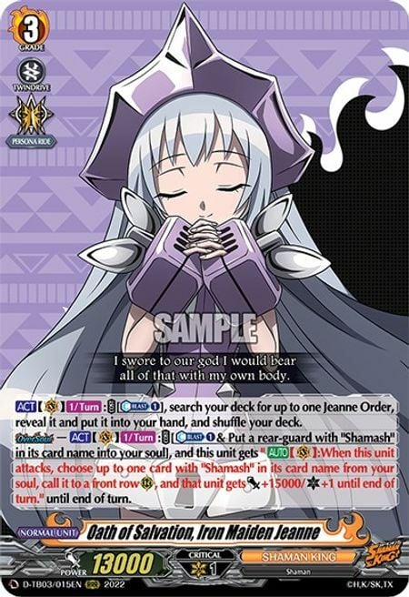 Oath of Salvation, Iron Maiden Jeanne Card Front