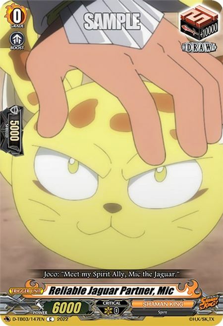 Reliable Jaguar Partner, Mic [D Format] Card Front