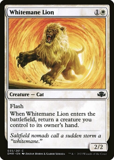 Whitemane Lion Card Front