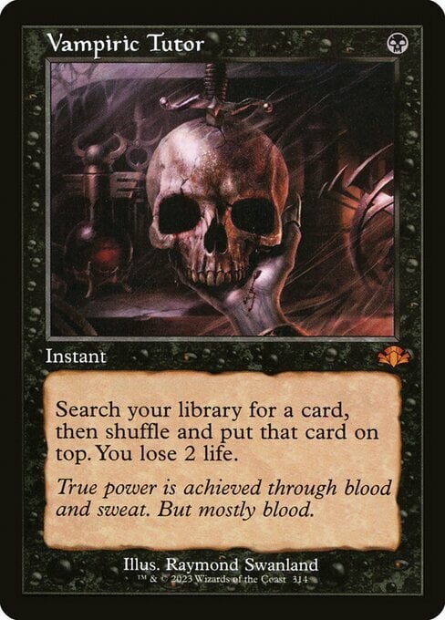 Vampiric Tutor Card Front