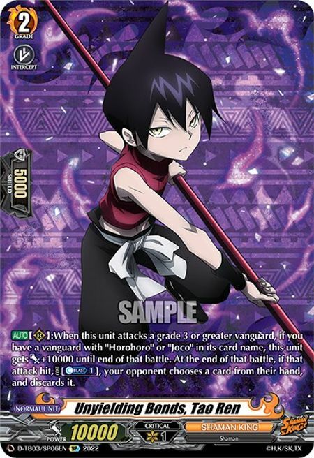 Unyielding Bonds, Tao Ren Card Front