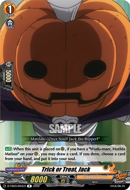 Trick or Treat, Jack Card Front