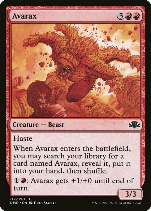 Avarax Card Front