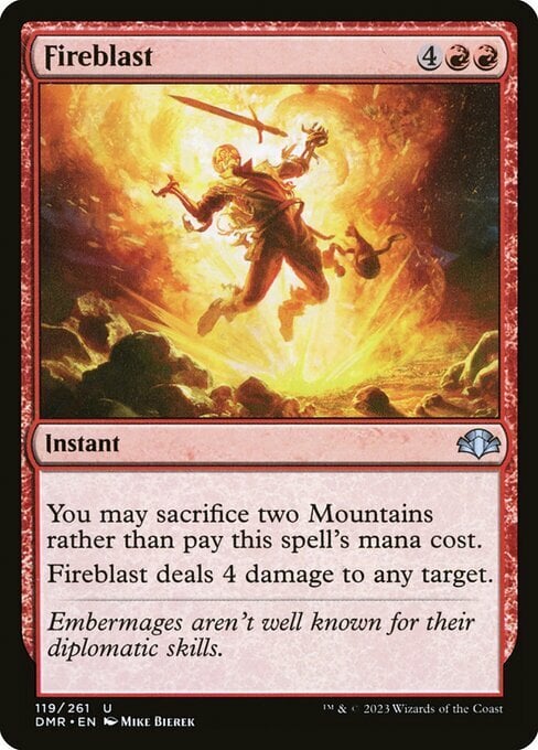 Fireblast Card Front