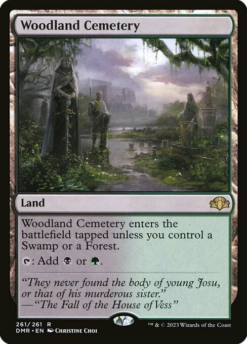 Woodland Cemetery Card Front