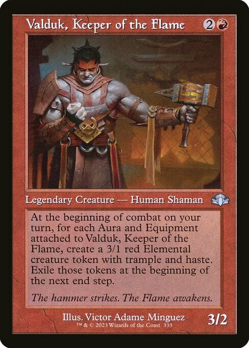 Valduk, Custode della Fiamma Card Front