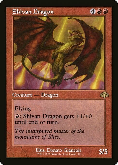 Drago di Shivan Card Front