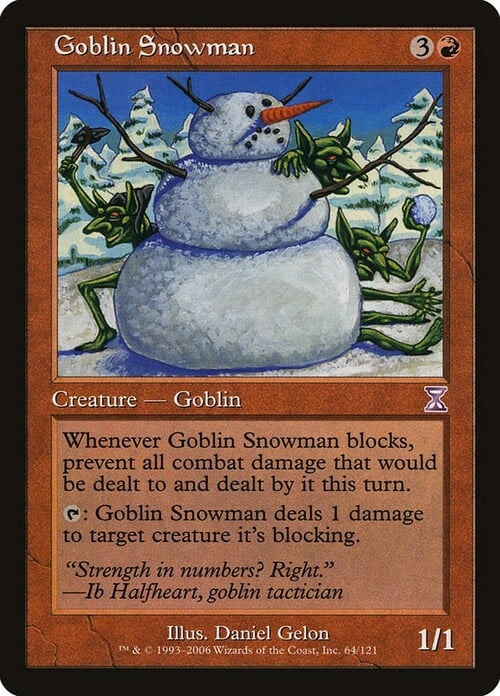 Goblin Snowman Card Front