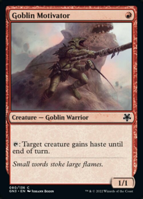 Goblin Motivator Card Front