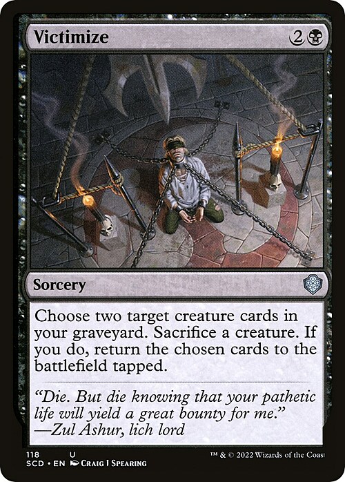 Victimize Card Front