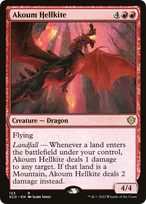 Akoum Hellkite Card Front