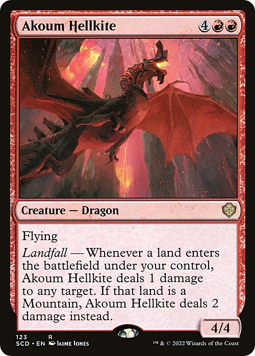 Akoum Hellkite Card Front