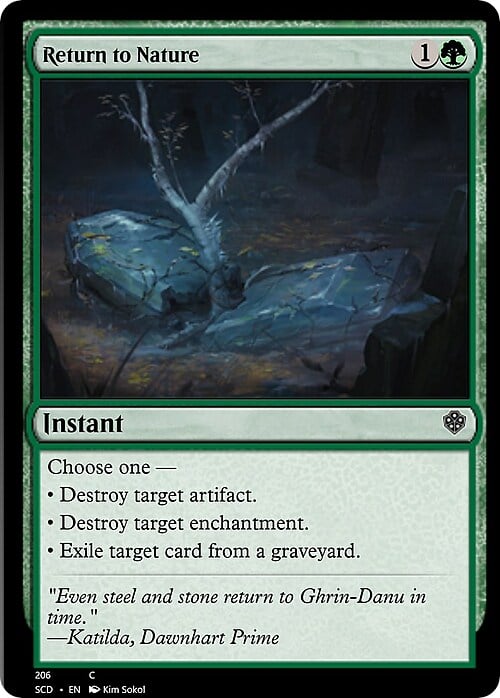 Return to Nature Card Front