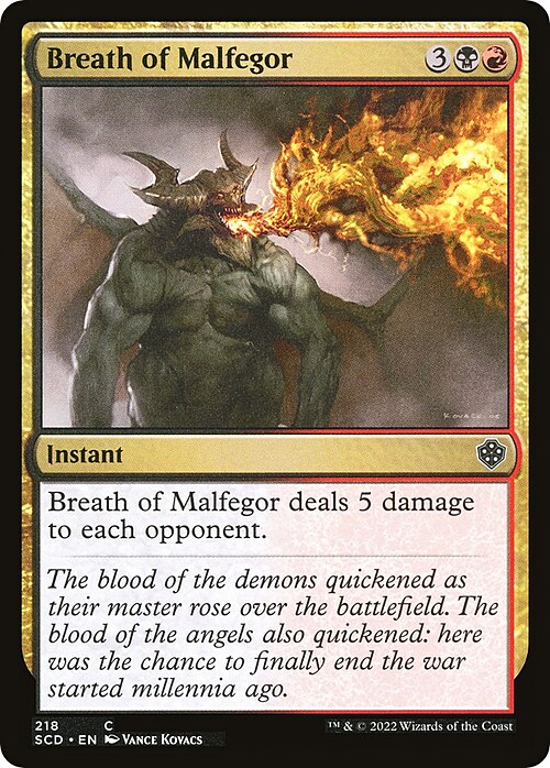 Breath of Malfegor Card Front