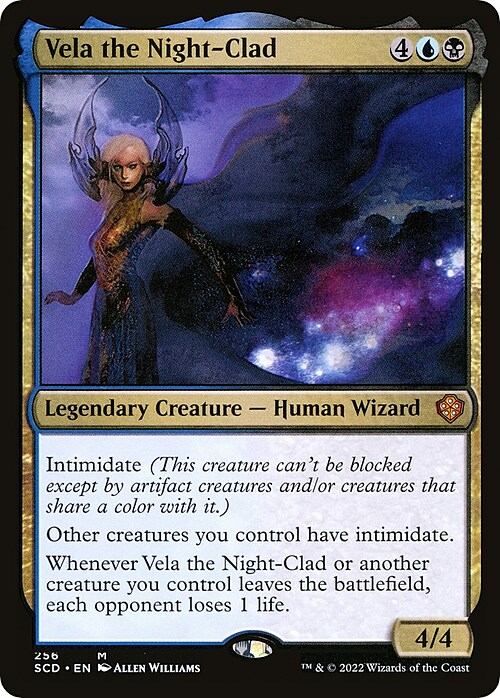 Vela the Night-Clad Card Front
