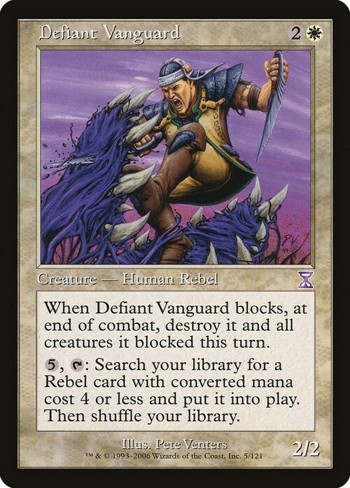 Defiant Vanguard Card Front
