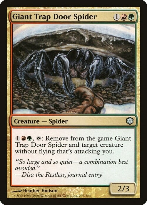 Giant Trap Door Spider Card Front