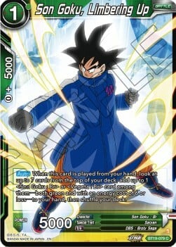 Son Goku, Limbering Up Card Front