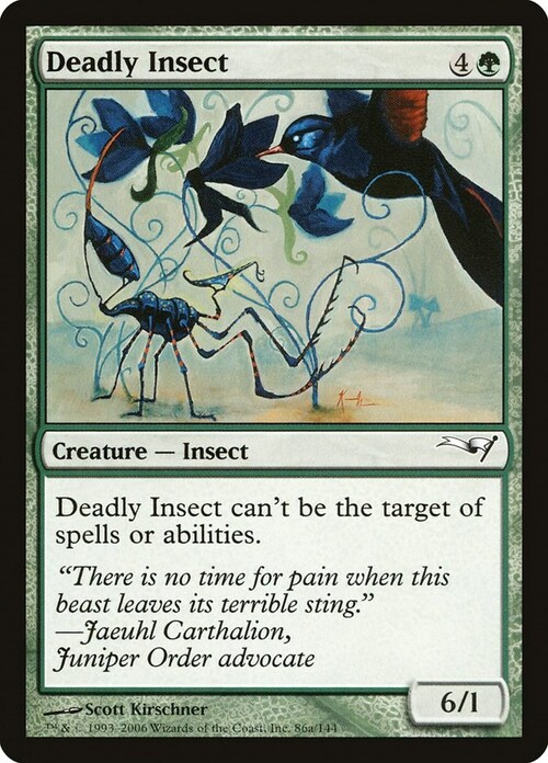 Deadly Insect Card Front